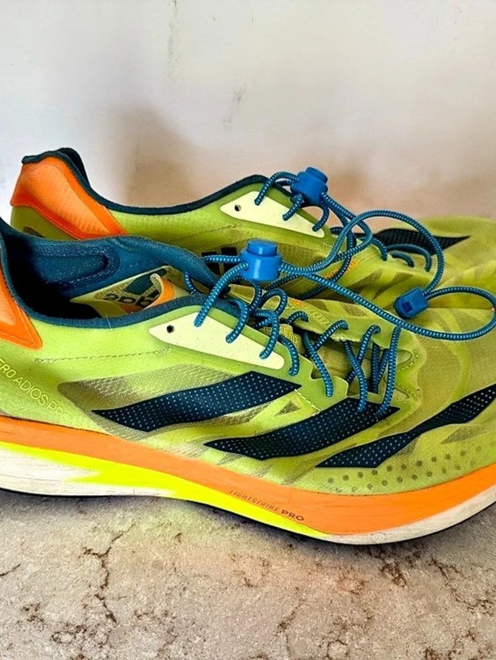 Adidas Adizero Adios Pro Carbon Men's Athletic Shoes US 11.5 Green & Orange